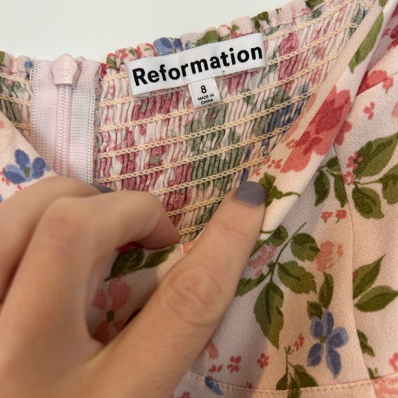 Reformation Mochi dress pink Esmee floral print size 8 - Picture 8 of 10